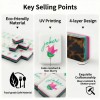 American Mahjong Acrylic Mahjong Tiles 4-layer Engraved American Mahjong Tiles