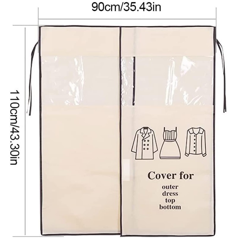 Protector de Ropa Colgante,Funda protectora para ropa, ideal para vestidos,