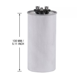 SUREPHON CBB65 70/10 uF 70+10 MFD 370V or 440 Volt Dual Run Capacitor Air Conditioner ...