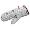Circle Pattern Quilted Gauntlet Kitchen Pot Holder Oven Glove Mitt