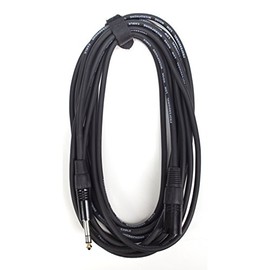 MUSIC STORE Microphone cable, micro cable with XLR 3 pin male jack stereo plugs and silver-plated contacts, cable length 6 m, XLRm/Kli sym