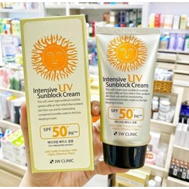 3W Clinic [3W CLINIC] Intensive UV Sunblock Cream SPF50+ PA+++ 70ml / Korean [US SELLER]