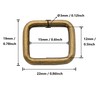 BIKICOCO Metal Rectangle Ring Buckles Square Strap Webbing Belt Rings