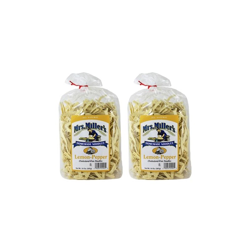 Mrs. Miller's Lemon Pepper Noodles 14 Ounce (Pack of 2)