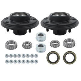 labwork Set of 2 Trailer Hub Kit 8 on 6.5 inch with Trailer Bearing Kit Suitable for 7000lbs Spindle