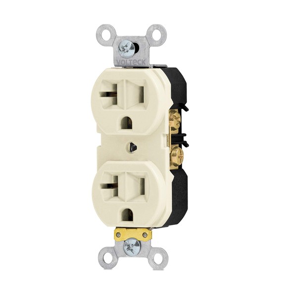 Volteck CODO-MS, Contacto dúplex, 2 polos, 3 hilos, 20 A,