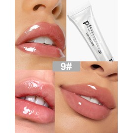 Erinde Transparent Brillo Labial Voluminizador, Altamente Pigmentado y Enriquecido con Ingredientes Voluminizadores, Larga Duración y Resistente al Agua Para el Cuidado Diario,9#