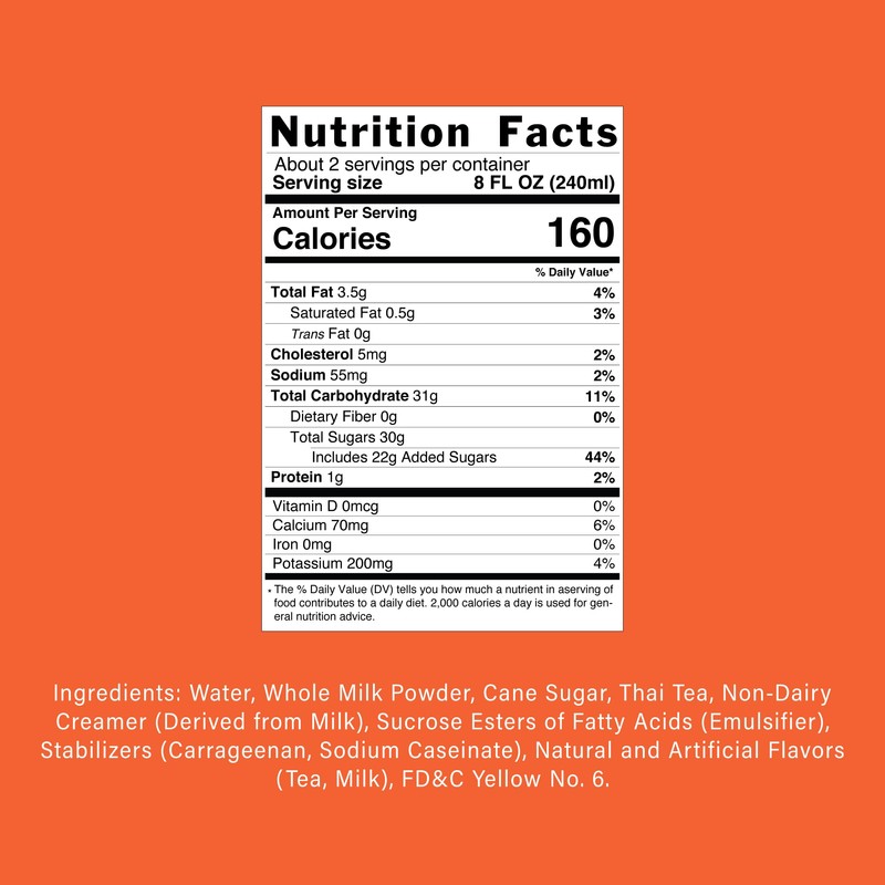 Jans Thai Milk Tea Drink 16.56 Fl Oz (Pack of