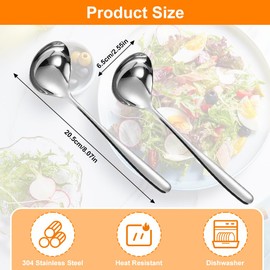 Small Ladles Stainless Steel 20.5 cm Sauce Spoon Soup Ladle Set of 2