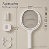 GeckoMan Rotating Head Electric Fly Swatter Racket Rechargeable Bug Zapper
