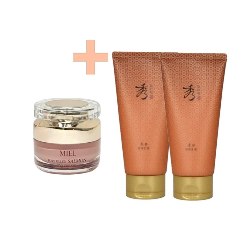 Miel Pure Field Salmon Eye Cream 15g+LG Sooryehan Cleansing Foam