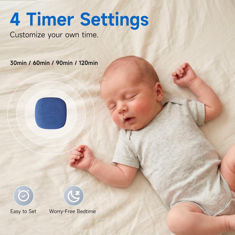 TAZATA Bluetooth Pillow Speaker for Sleeping, Blue