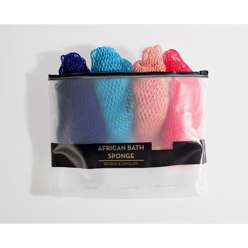 4 Piece African Exfoliating Net Sponge Bundle, Ethically Sourced from