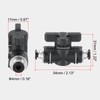 PATIKIL 4mm Pneumatic Ball Valve 4mm OD BUC Push-to-Connect Tube