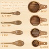 Wooden Measuring Cups and Spoons Set - Eco-Friendly Solid Acacia
