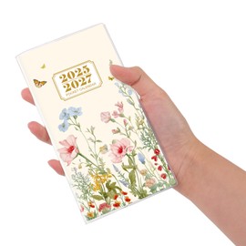 2025-2027 Pocket Calendar for Purse, 2 and a Half Years Monthly Planner, 30 Months, Planner Small Size (6.5” x 3.5”), July 2025 to Dec 2027 Pocket Calendar for Organizing & Planning (Butterfly Floral)