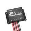 LiTime 12V/24V 20A PWM Controller, Solar Charging Controller with Built-in