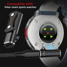 chenyang - Paquete de 2 cargadores de reloj inteligente USB C a polar, adaptador de carga magnético para Vantage V3/M3/Pacer/Pacer Pro/Grit X2/Ignite 3