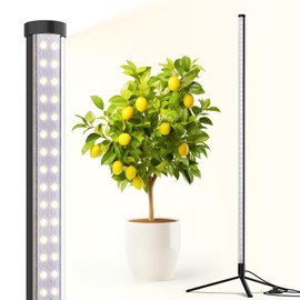 Barrina Vertical Grow Light T10, 42W 5000K, Full Spectrum LED Plant Light for Indoor,Standing Wide Coverage, 4FT Height with On/Off Switch and Tripod Floor Stand
