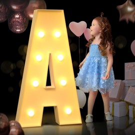 imprsv Marquee Light Up Letters, 3FT Marquee Letters Mosaic Light Up Letters for Birthday Baby Shower Wedding Engagement Party Backdrop Decor, Large Marquee Letters for Party Decorations, Letter &