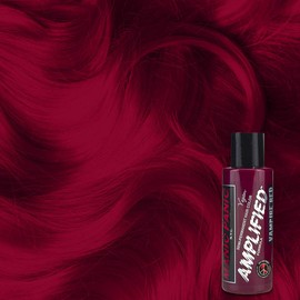 MANIC PANIC Vampire Red Hair Color - Amplified - (2PK) Semi Permanent Hair Dye - Deep Blood Red Color Can Give Burgundy Tones To Unbleached Hair - For Dark, Light Hair - Vegan, PPD & Ammonia Free