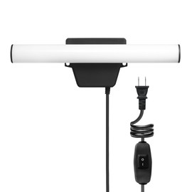 Globe Electric 17000185 14W Black Bar Light 1200 Lumens Wall Switch Activated Plug-in Outdoor Integrated LED Flood Light Security Light, 10-Foot Cord, Outside House Lights