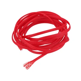 Bowden Cable Cover Red Braided Hose Length 5 m