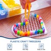 PATIKIL 10 Pcs Plastic Tweezers for Craft, 4" Small Plastic