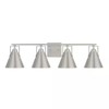 Ceybo 4 Light Brushed Nickel Bathroom Vanity Light Fixture for