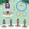 Christmas Wooden Ring Toss Game Set, Christmas Ring Toss with