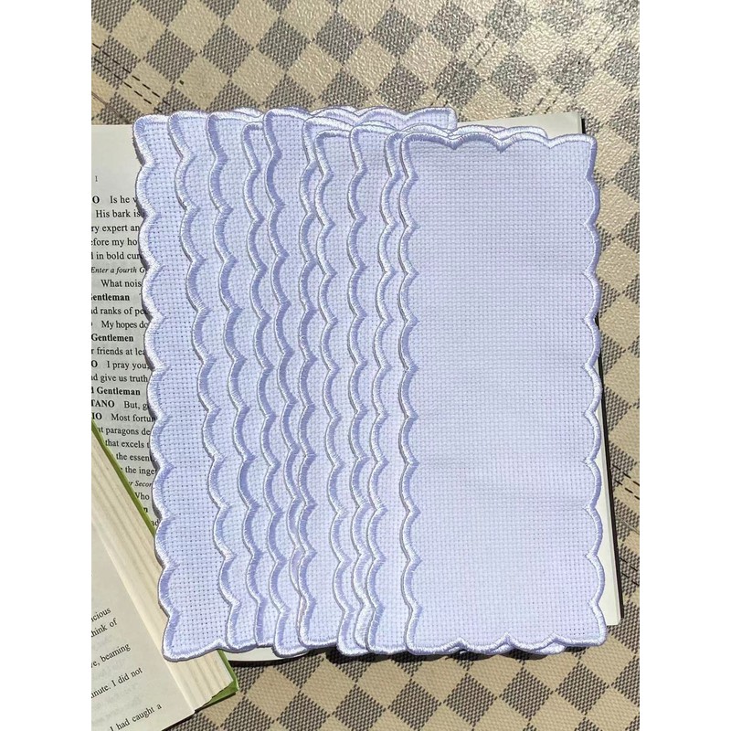 10 x Pure White Cross Stitch Embroidery Bookmarks Blank Cross
