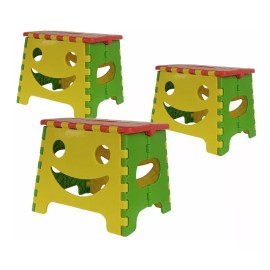 Lion Tools 3 Bancos Plegables Multiusos Para Niño 100kg 25x20x22cm