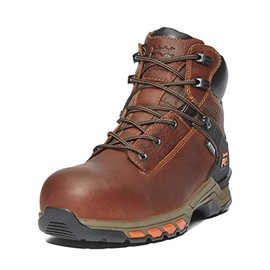 Timberland PRO Men's Hypercharge 6 Inch Composite Safety Toe Waterproof Industrial Work Boot, Reddish Brown-2024 NEW, 11XW