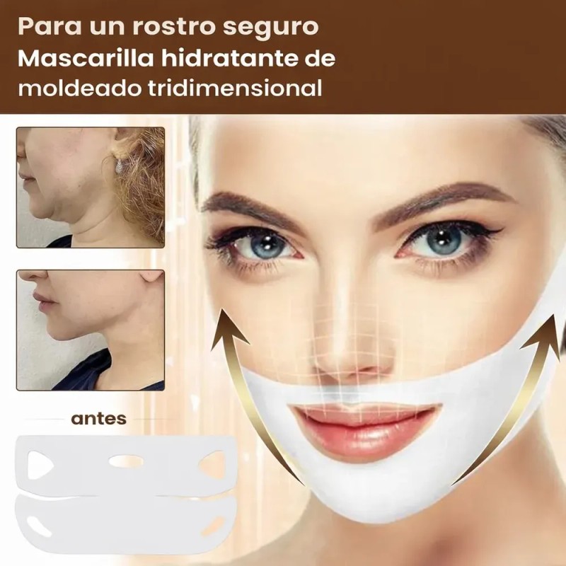 Mascarilla Facial V Line Para Contorno De Rostro 5 Piezas