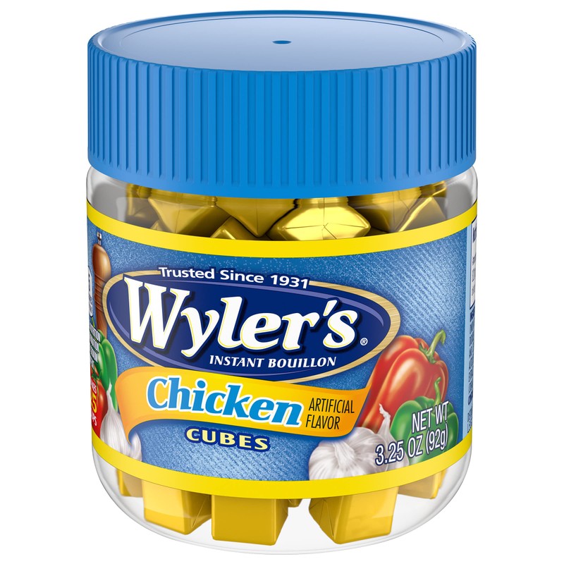 Wyler's Instant Bouillon, Chicken Cubes, 3.25 Ounce (Pack of 8)