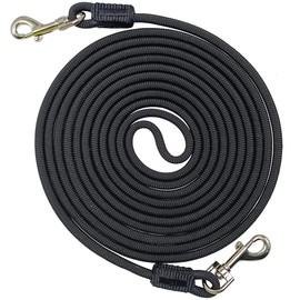 Hoanan 12ft/ 20ft/ 30ft Tie Out Rope for Small Dogs Up to 35 Pounds, Long Cat Leash for Yard, Lightweight Tether Escape Proof Training Walking Outdoor Lead for Puppy Pets, Small Animals