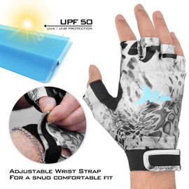 KastKing Gill Raker Gloves UPF50+ Fishing Gloves UV Protection Gloves Sun Gloves for Men Or Women for Fishing, Outdoor, Kayaking, Rowing, Sailing, Canoeing, Hiking, Biking