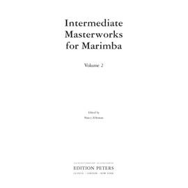Intermediate Masterworks for Marimba: Sheet (Volume 2)
