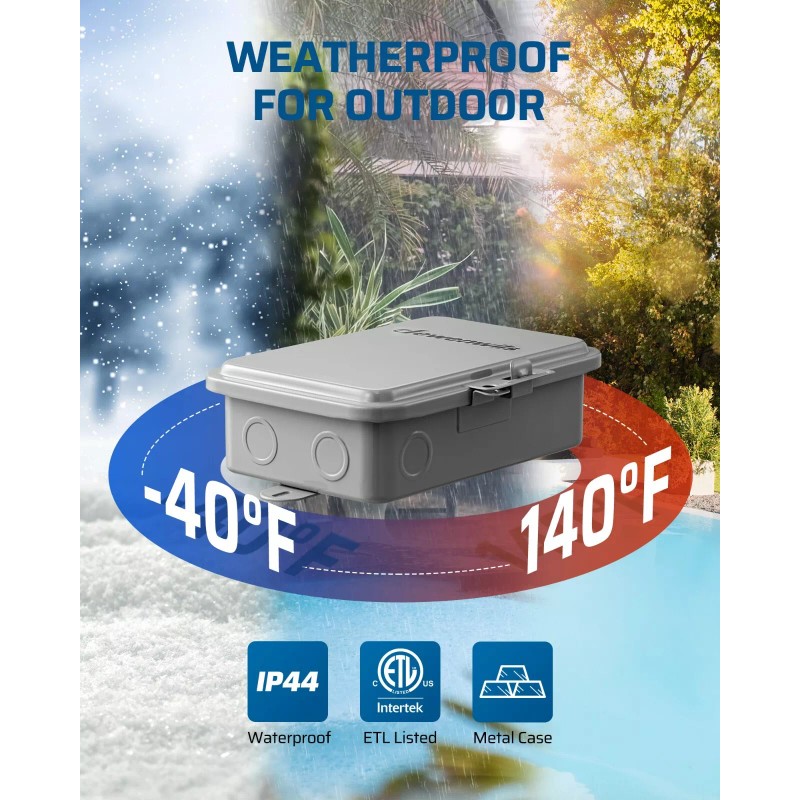 DEWENWILS Pool Timer, Outdoor Digital Timer Box, Outdoor Timer for