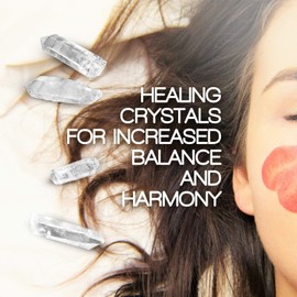 MECKA Pure Energy Natural Quartz Crystals C Reiki Crystals for Healing and Positivity C 6 Rocks with Drawstring Satchel C Clear & Tumbled Rocks C Perfect for Focus, Meditation, Energy Balance, & Home Dcor