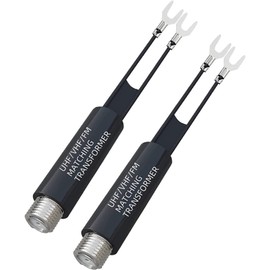 LIKENNY Antenna Integrator Separator F-Type 75Ω-300Ω Female Feeder Antenna Converter FM Antenna Coaxial Cable Antenna Conversion Plug 2pcs