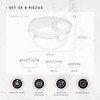 Set de Recipientes Apilables de Plástico para Alimentos con Tapas