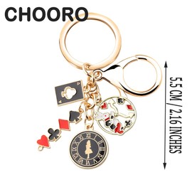 CHOORO Movie Inspired Gift Alice and Rabbit Charm Bag Clip Keychain Gift For Movie Lover (rabbit K-CA)