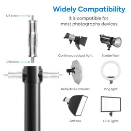 SEDGEWIN Wall Mount Boom Arm, 51inch/130cm Adjustable Triangle Wall Mounted Support 180º Rotation Save Space Stands for Photographic Apparatus Studio Light, Strobe Flash, Softbox, Umbrella