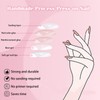 24Pcs Press on Nails, Wsimily Solid Color Stiletto Long Acrylic