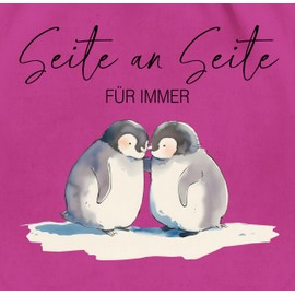 Shirtracer - Gym Bag Backpack - Bags - Side by Side Forever Penguins I Penguin Gift Couple Gifts Valentine's Day Couple Gifts Christmas Couple Gifts for Lovers I Love I, 02 Fuchsia, Unit size