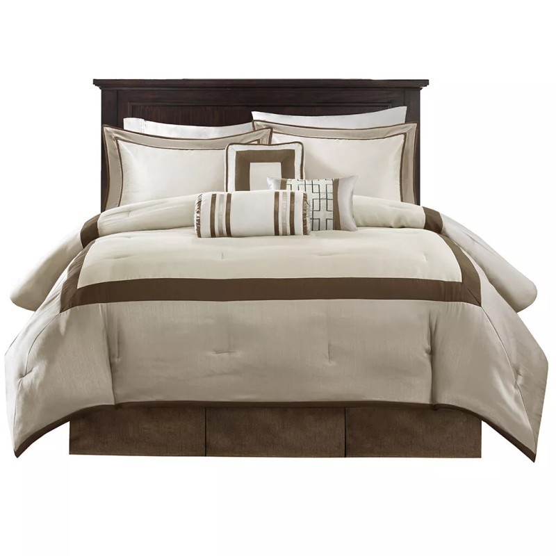 Madison Park 7 Pieces Comforter Set-Deluxe Hotel Collection Luxury Bedding