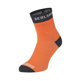 SEALSKINZ Unisex Wretham Waterproof Warm Weather Ankle Length Sock, Orange, M EU