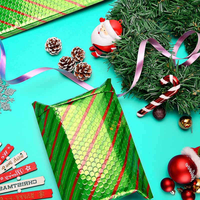 25 Pack Christmas 7x10 inch Poly Bubble Mailers Padded Envelopes