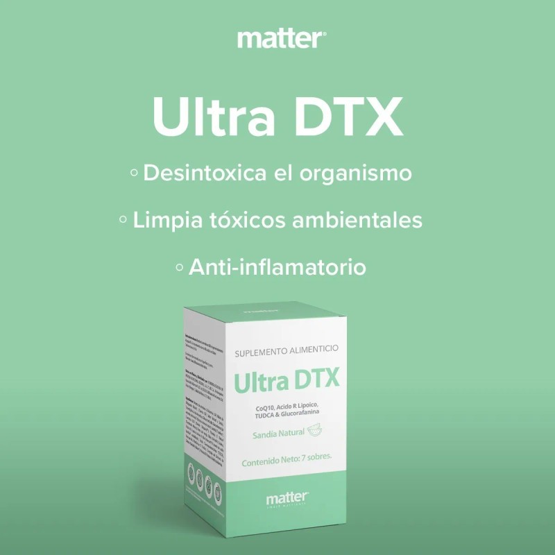 Suplemento en polvo Matter Smart Nutrienrs Detox sabor sandía x